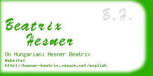 beatrix hesner business card